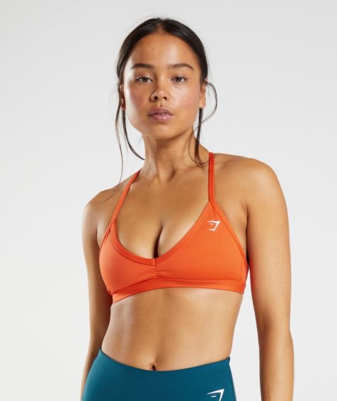 Women's Gymshark Minimal Sports Bra Orange | CA A71D56